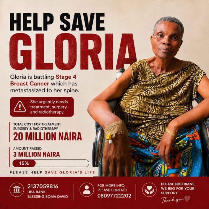Fine_boma's tweet photo. Oh dear mother. 36 days in and I’m still begging the public for help… I’m still begging them to help me save your life.

Please @DONJAZZY even if it’s a repost. Please @davido . Help me save my mum Nigerians. She is fighting breast cancer 😭 https://t.co/YBcSuAlZBv