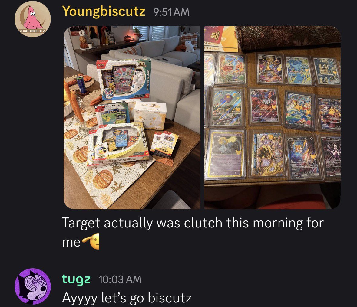 PokeGemHQ's tweet photo. Member wins rolling in! π¨
For all future 30th releases join today and stay ahead of the game.
FREE INVITE π https://t.co/qWn4Nvkkyj
#Pokemon #PokemonTCG #30thCelebration #Pokegem https://t.co/3TUP8QE03a