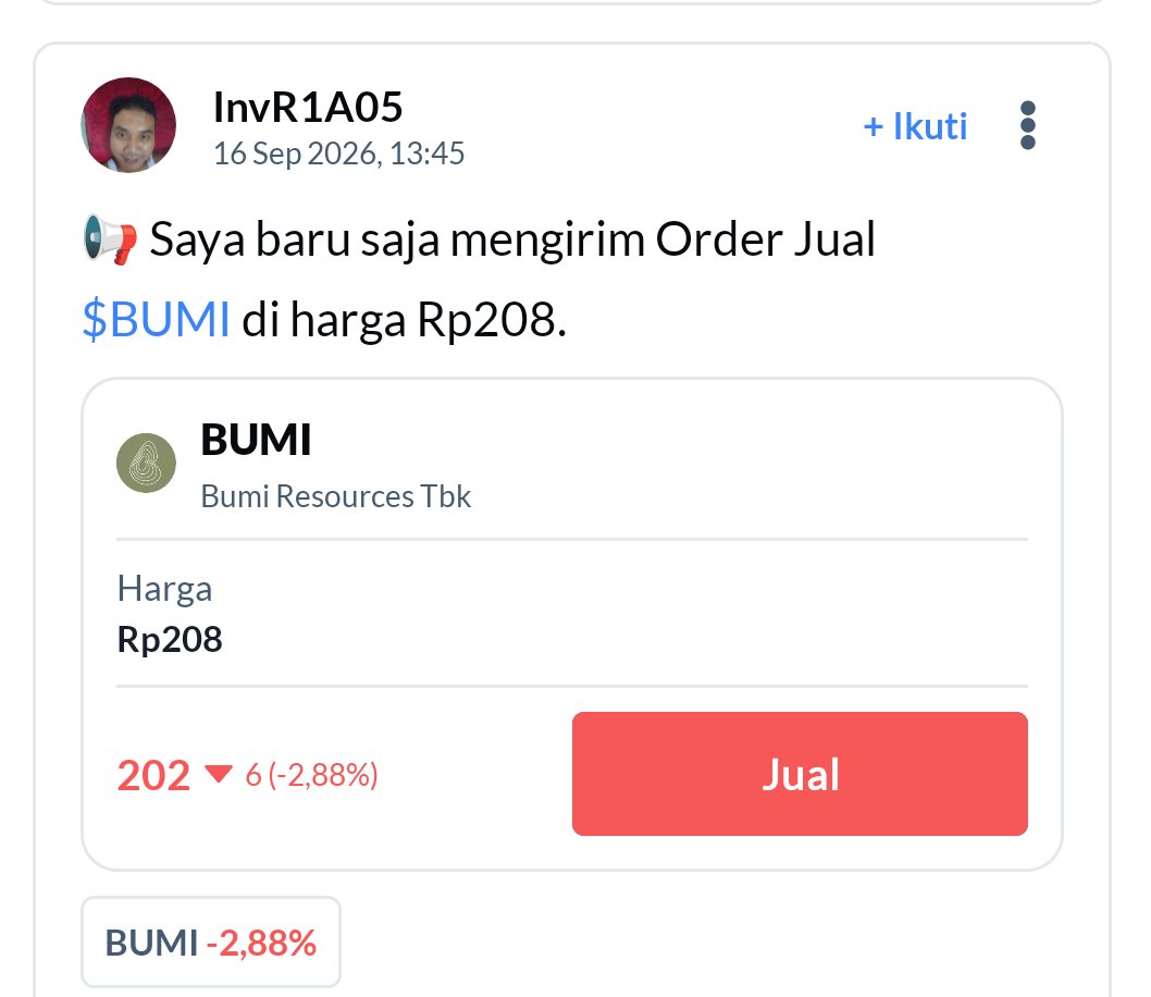 fainaralia's tweet photo. BUMI dijual di 208! 📢 Secara chart lagi berjuang nemu support baru di area 200 an. Buat swing ini make it or break it. Jangan lengah! 🎢⚠️ #AplikasiAjaib #BUMI #SwingTrading https://t.co/Vw01I1QwWG