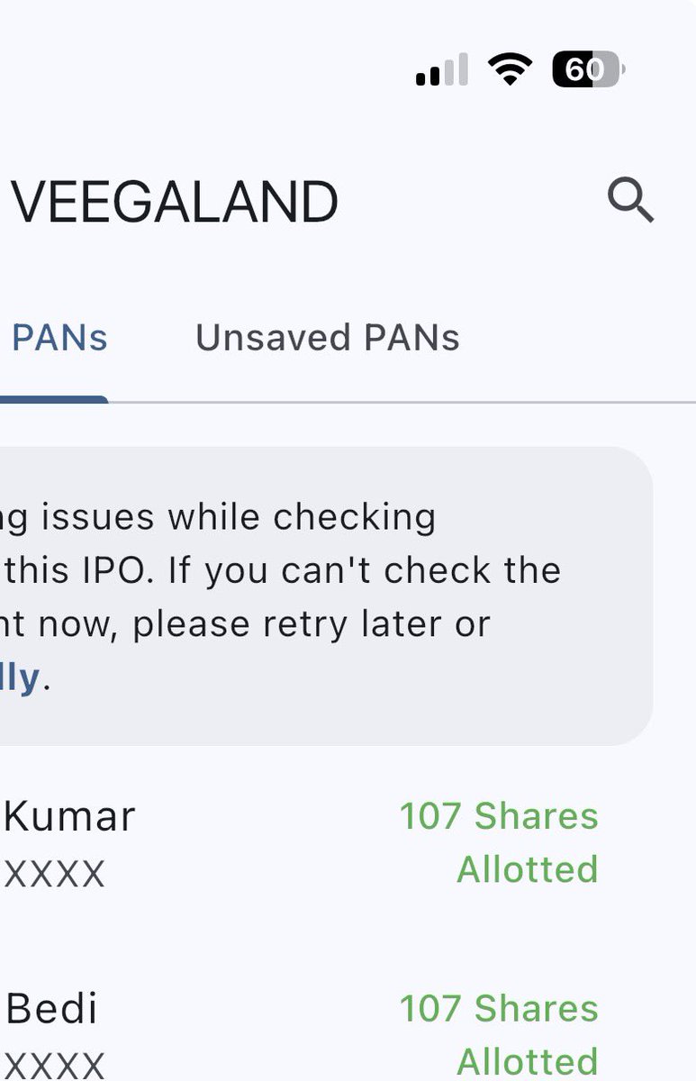 bedi_sidharth's tweet photo. What is current GMP bhai log
Any chance of discount listing ??
#Veegaland #ipoallotment #IPOAlert #IPOAlert https://t.co/nWxJK4Tynh