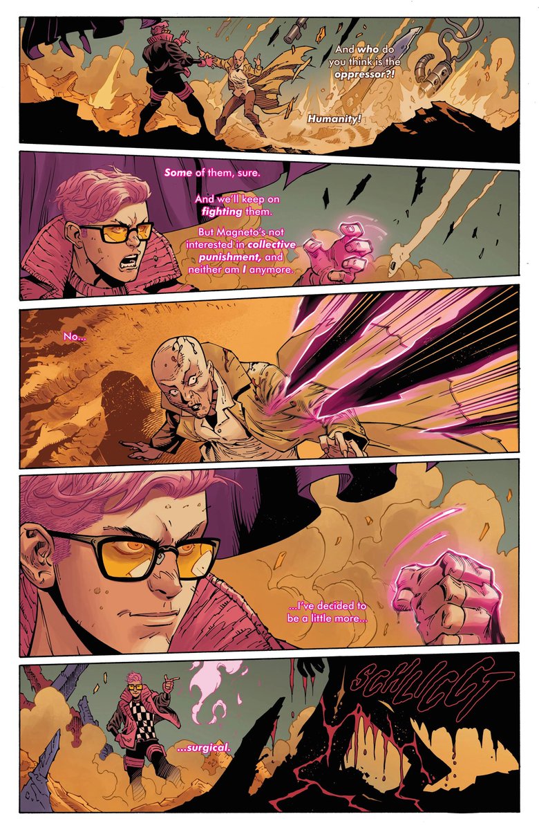 DarkPhoenixBeta's tweet photo. Using Magneto as a reference, Kid Omega lets it be known that Mutant Survival won’t come at the cost of Human Extinction.

He &amp; Magneto only see the Oppressed and the Oppressor.

#Xmen #DNX #Xspoilers https://t.co/ck6usQ66sK