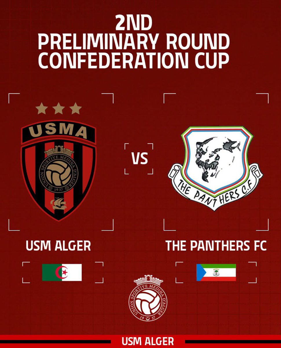 USMAXtra's tweet photo. #CAFCC | deuxième tour préliminaire
🇬🇶 𝗣𝗮𝗻𝘁𝗵𝗲𝗿𝘀 𝗙𝗖 𝘃𝘀 𝗨𝗦𝗠𝗔 🔴⚫️ https://t.co/vhPvwwsnAX