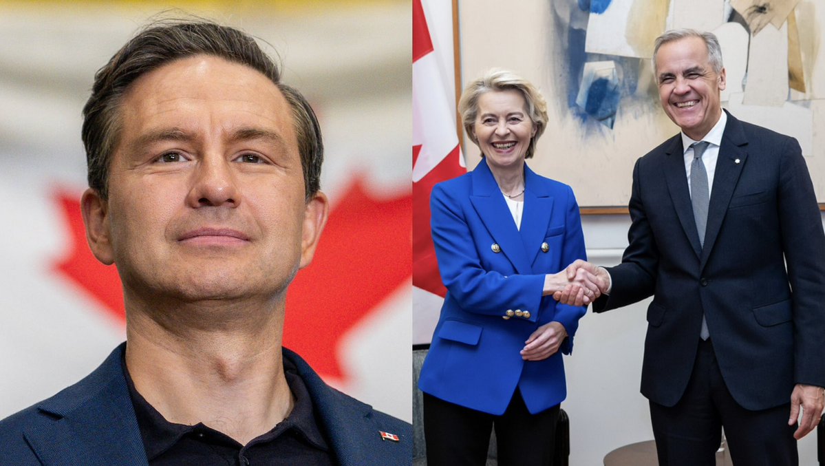 6ixbuzztv's tweet photo. Pierre Poilievre warns that deeper EU ties under Mark Carney could threaten Canada’s control over its taxes, laws and immigration policies https://t.co/u3A86e4cxW