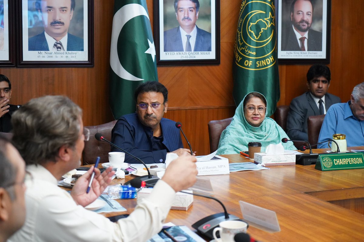 SikanderBalouch's tweet photo. Madam Faryal Talpur calls for intensified action against drugs in Sindh

KARACHI: (16 September 2026) 

Sindh Assembly Standing Committee on Home Chairperson Faryal Talpur has directed the police and other relevant departments to intensify efforts against narcotics, with particular emphasis on keeping educational institutions drug-free and protecting young people from substance abuse.

She issued the directives while chairing a meeting of the Standing Committee on Home, attended by all committee members as well as Sindh Home Minister Ziaul Hassan Lanjar, Education Minister Sardar Shah, Excise and Taxation Minister Mukesh Kumar Chawla, Social Welfare Minister Mir Tariq Ali Talpur MPA Sohail Anwar Siyal, Qasim Siraj Soomro, Sadia Javed and including all other members of standing committee. 

Benazir Income Support Programme Chairperson Senator Rubina Khalid and MNA Shahida Rehmani also attended the meeting as special participants.

Additional Chief Secretary Home, secretaries of the law, excise, school education, college education, social welfare and universities departments, Advocate General Sindh, Prosecutor General Sindh, the Inspector General of Police and other senior police and government officials were also present.

The committee reviewed measures taken across the province to curb the sale and use of narcotics, particularly efforts aimed at keeping educational institutions drug-free. Officials briefed the meeting on the progress made so far and the police also gave an update on the case involving alleged drug dealer “Pinky”.

The meeting reviewed the overall law and order situation in Sindh and discussed measures and strategies to curb street crime.

Ms Talpur said preventing drug abuse, particularly in educational institutions, and protecting the younger generation from narcotics remained among the government’s key priorities.

She directed the police and all relevant departments to work on a “war footing” to curb the menace of drugs.

She also called upon the police and prosecution authorities to ensure effective prosecution of those involved in narcotics cases so that offenders could receive strict punishment in accordance with the law.

Ms Talpur said the performance of the police and other departments concerned had improved considerably in tackling narcotics, but added that much more remained to be done.

She stressed that parents, teachers and civil society also needed to play a leading role in efforts to prevent drug abuse and protect young people.
@FaryalTalpurPk 
@ZiaLanjar 
@RubinakhalidPPP 
@ShahidaRehmani 
@sardarshah1 
@siyal_anwar 
@Qasimsoomro 
@Sadiajavedppp