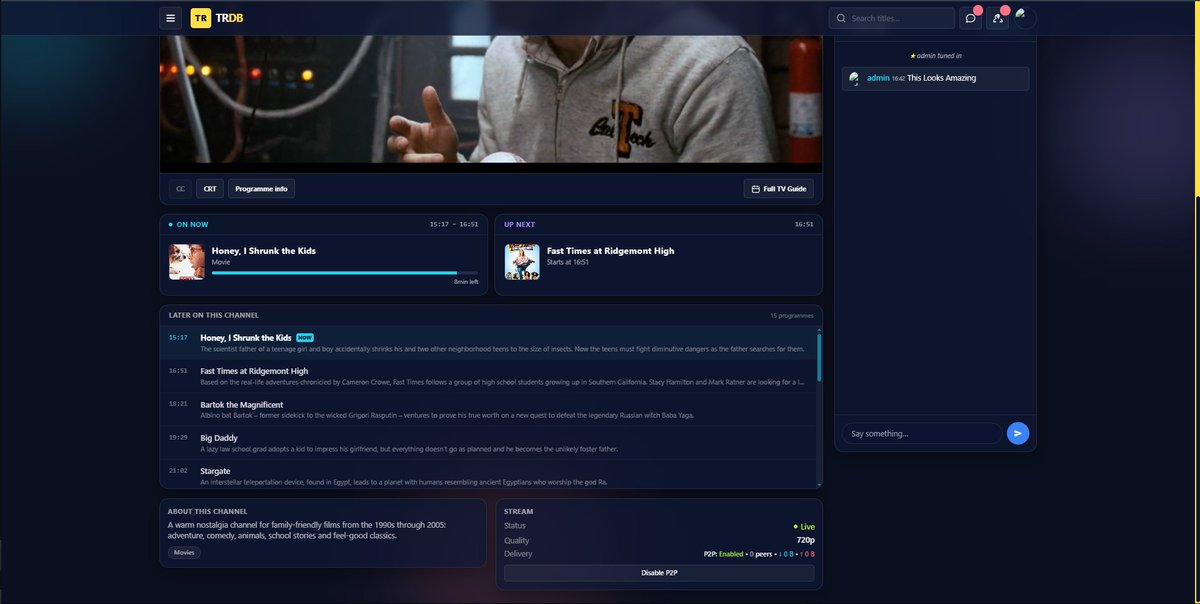 jackjack_cookie's tweet photo. Just found this!!

TRDB - https://t.co/tVsgoRrcLY

64 Live Channels
1000+ Movies
40,000+ Episodes 

All 100% Free each channel even has there own live chat! &amp; They have an android app for TV
#iptv #cordcutters #kodi #free #retro #entertainment #channels #kodi #stremio alternative https://t.co/dKfIP38x26