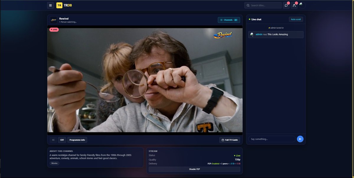 jackjack_cookie's tweet photo. Just found this!!

TRDB - https://t.co/tVsgoRrcLY

64 Live Channels
1000+ Movies
40,000+ Episodes 

All 100% Free each channel even has there own live chat! &amp; They have an android app for TV
#iptv #cordcutters #kodi #free #retro #entertainment #channels #kodi #stremio alternative https://t.co/dKfIP38x26