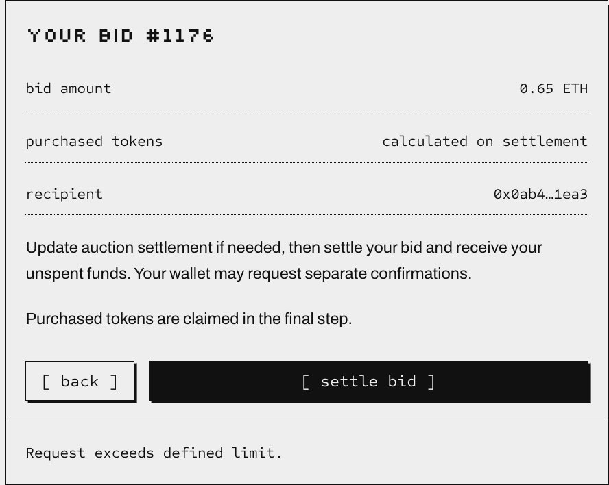 GameofGold8's tweet photo. @poopie @RareFriendsNFT @poopie @RareFriendsNFT 
I can't claim my settled bid it keeps saying Request exceeds defined limit. https://t.co/X04ASMSrmP