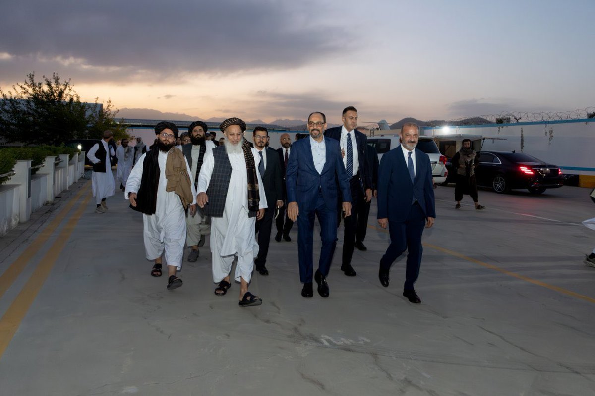 OmSamad's tweet photo. BREAKING: it seems that two separate yet simultaneous visits took place to Kabul today. 

The first is a previously unannounced visit by Dr. Ibrahim Kalın, head of Türkiye’s National Intelligence Organization for a series of high-level security and diplomacy related discussions is significant and multifaceted.

The second, by Hamad Khamis Al-Kubaisi, Deputy Secretary-General of Qatar’s National Security Council, focused mostly on security and migration issues—although the Qataris have a more extensive agenda for talks.

Apparently, while in Kabul, Kalin met the ministers of defense, interior, and head of intelligence. Eager to meet the Taliban Emirate’s supreme leader in Kandahar, it is still not confirmed whether a trip and meeting was arranged or not. 

Four visit drivers and motivators: 

1. Addressing the ongoing tensions between Afghanistan and Pakistan that have had devastating effects on both sides and complicated regional relations.

2. To manage spillover from the Gulf war (involving Iran and others) onto possible Afghan routes and militant flows.

3. Deepen intel ties on terror networks (especially ISKP), drugs and migration.

4. Gain rare access to Kandahar and the top leadership to bring up and offer solutions for issues that have kept Afghanistan in isolation.

While the delegations visited separately, Ankara and Doha are seen as important outside channels at a time when US influence in the region is contested, Pakistan’s leverage fades, and the region realigns under the weight of war.

Although China is still pursuing diplomacy to help ease tensions, these trips also help or fill remaining gaps as part of the Urumqi process, which eased talks but did not settle Islamabad’s demands, Taliban assurances or reopen the crossings.