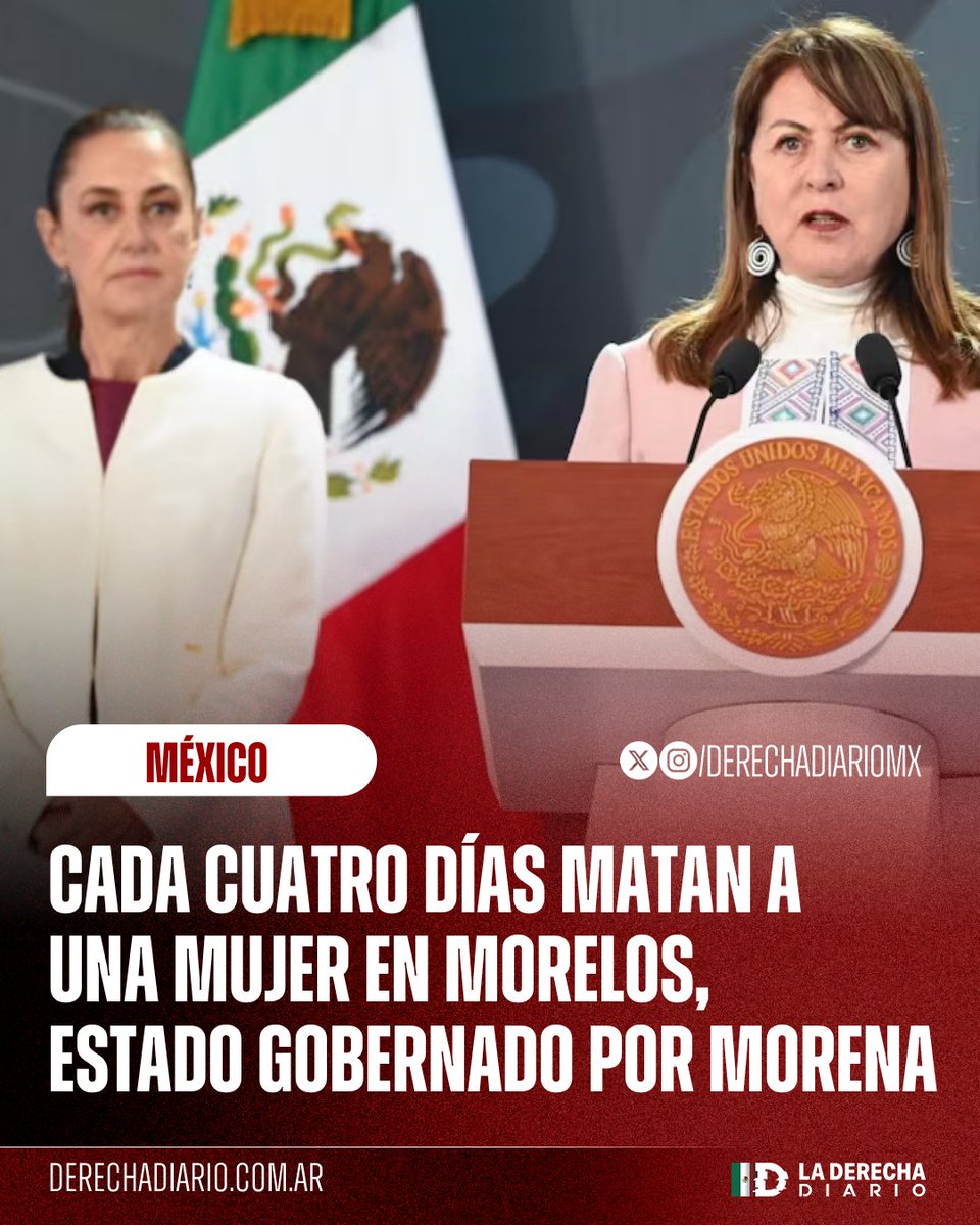 DerechaDiarioMX's tweet photo. 🚨🇲🇽 | NO HAY SEGURIDAD: Tras el asesinato de una estudiante de intercambio española en Cuautla, se reveló que cada 4 días una mujer es asesinada en Morelos, mientras el gobierno de la feminista Margarita González guarda silencio y permite el control del crimen del estado. https://t.co/fOmwMK20rH