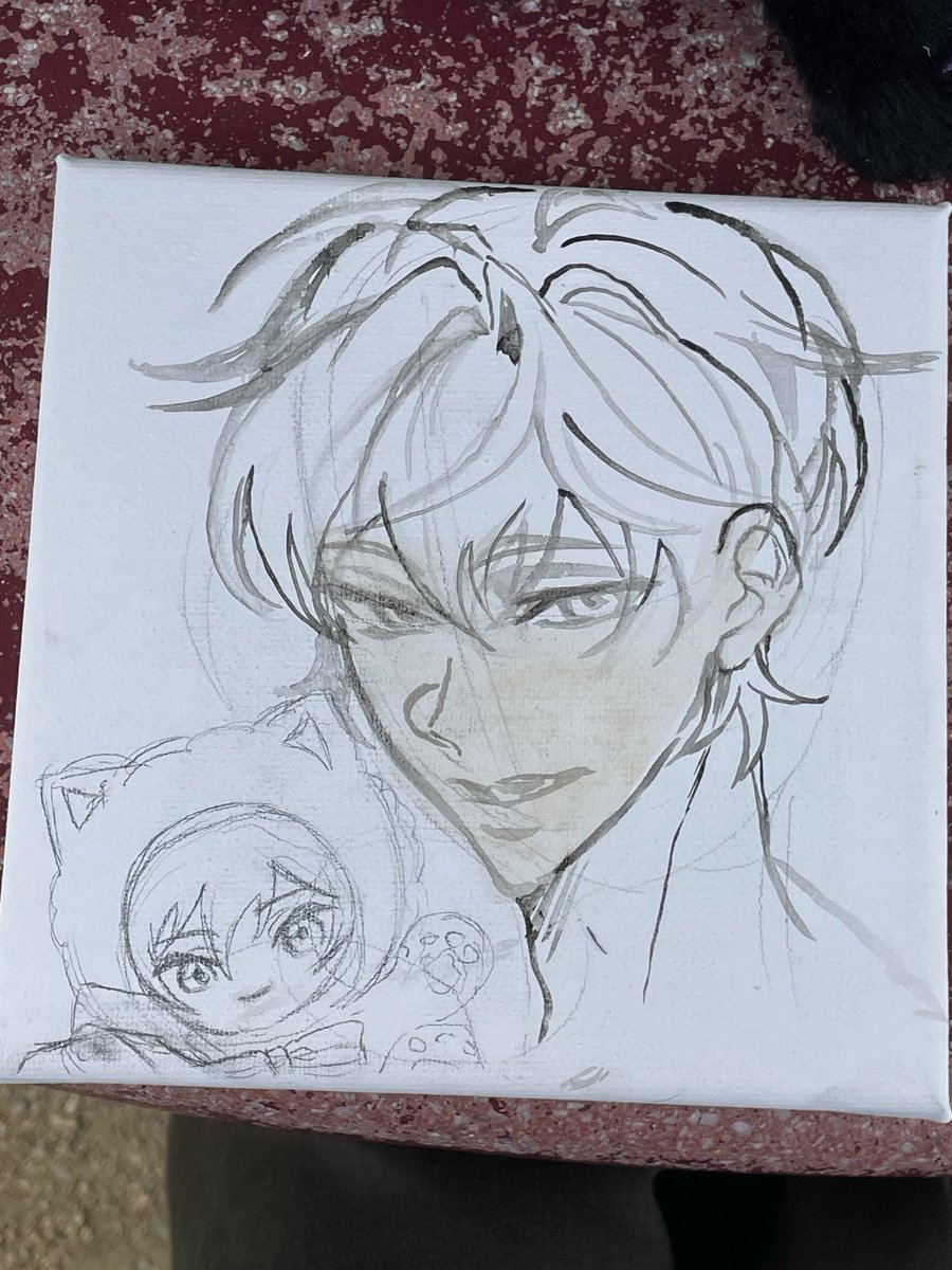 _pyonk0's tweet photo. スザク×たぴにゃんこルルの制作過程 https://t.co/aWLltjJV1X