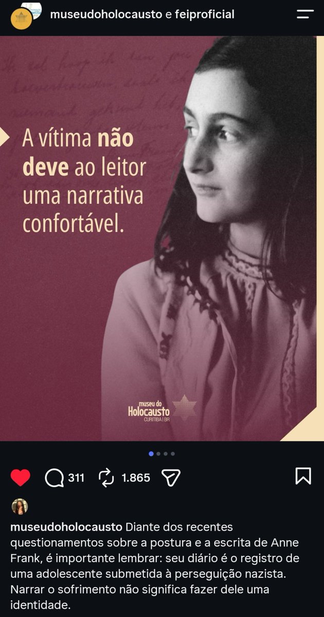 dinlenrau's tweet photo. chocada que o museu do holocausto se pronunciou https://t.co/Q3G0lXDQ68