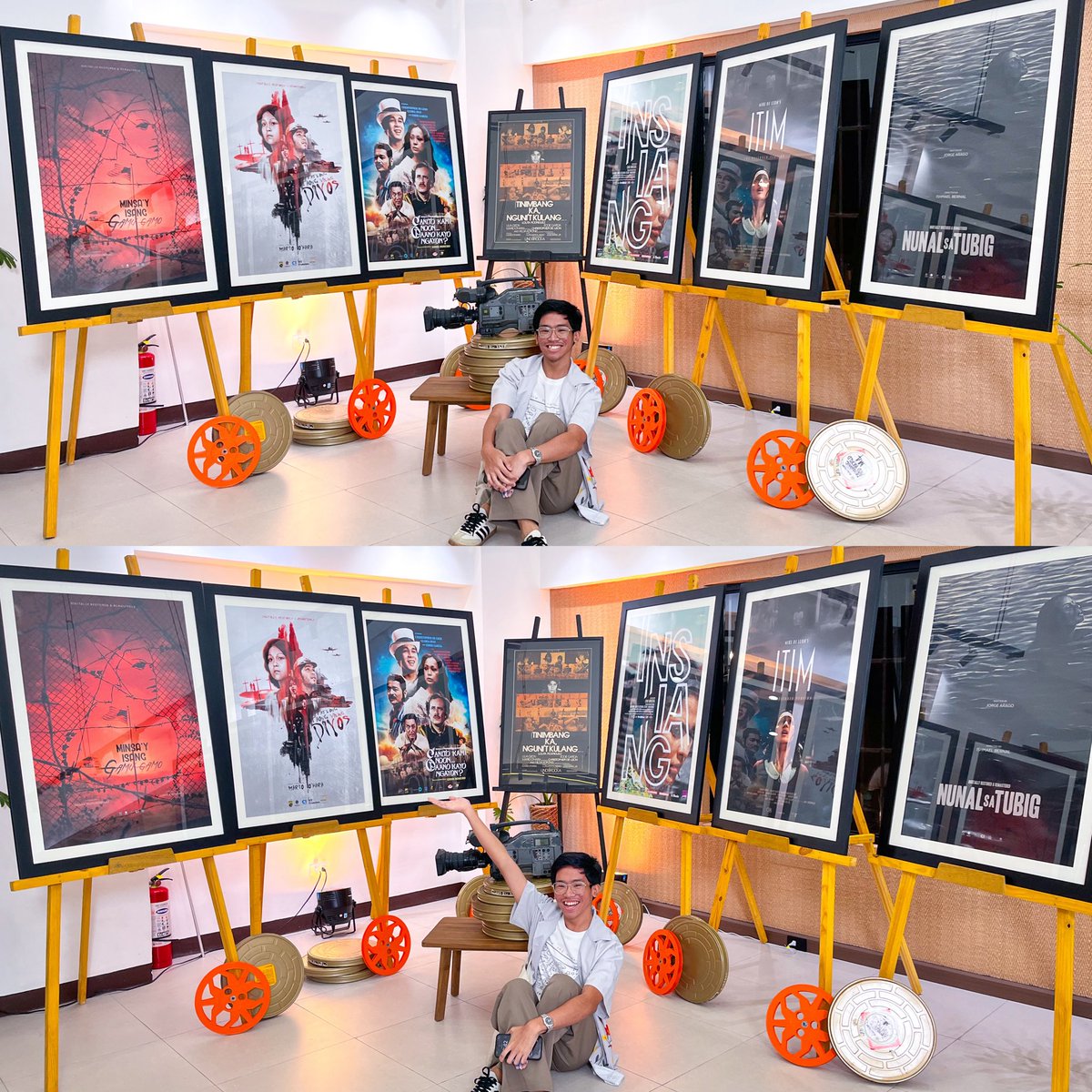 eyroooonnnn's tweet photo. since birthday ko today and it’s PFIM, I’ve decided na magkaroon ng mini photoshoot for my birthday sa cinematheque as a laging tambay na there? hahaha.

so happy na may screening later na natapat ngayong birthday ko hehe, see you later cinematheque oomfs! 🥹💗 thank u, https://t.co/c69pHGOkyV