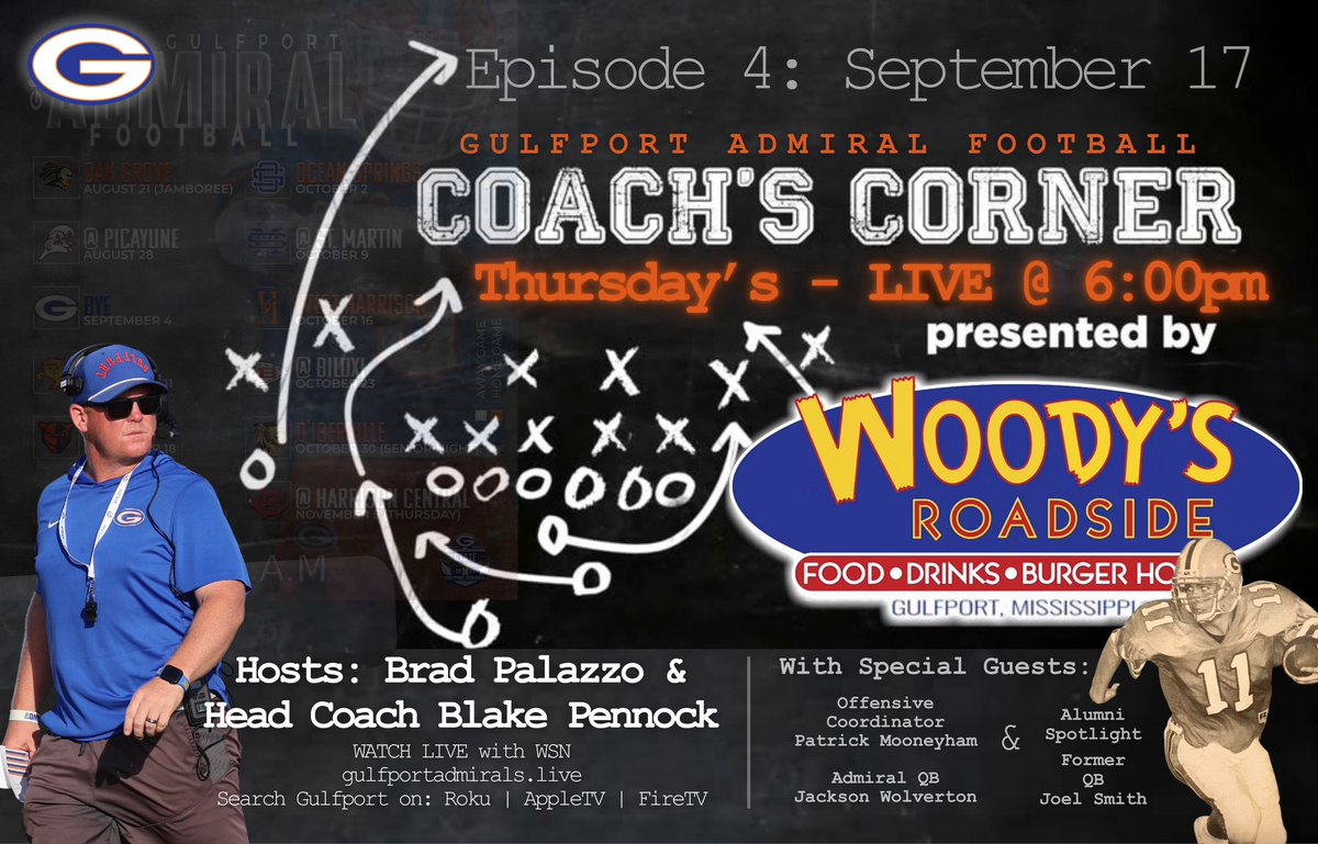Gulfport_FB's tweet photo. Admiral fans—join us tomorrow night!

#Hooyah | #OneGPT | #TEAM ⚓️🟧🟦 https://t.co/sQCmQmhiki