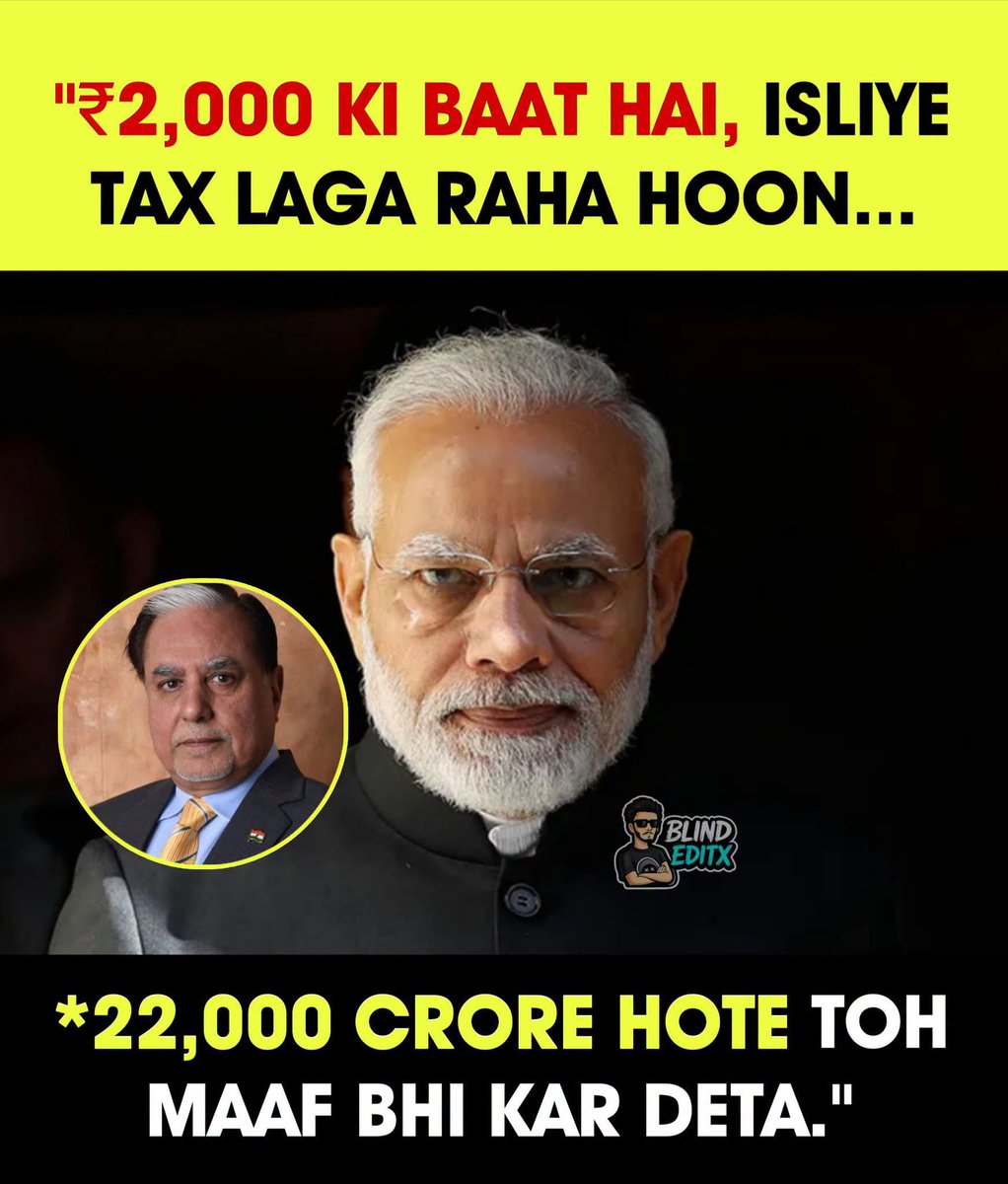ScCardoz's tweet photo. Mitron ke liye Revadi aur janta ke liye tax aur poochne jaoge toh bolenge hindu khatre mein wah Modiji wah 😭🤣 https://t.co/0WqrsKgdMz