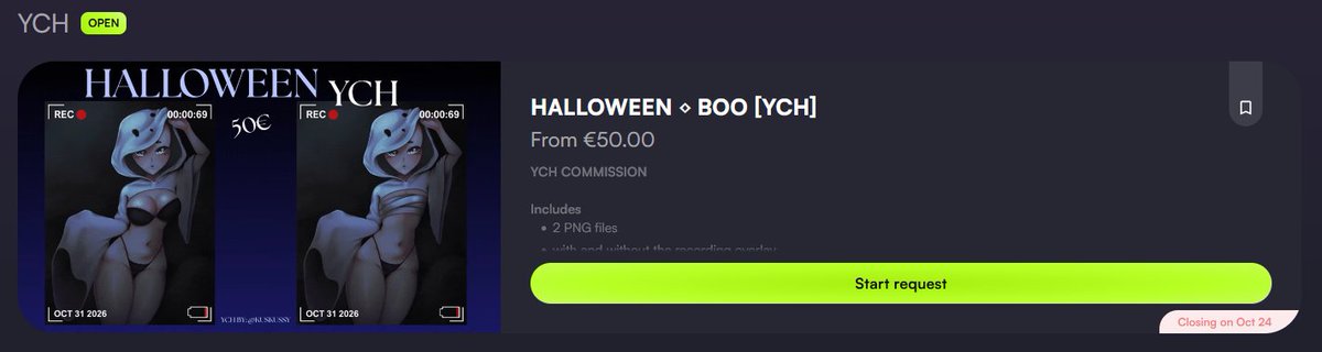 kuskussy's tweet photo. REMINDER! My halloween ych is still open! 

The eyes, skin colour and expressions are customizable! https://t.co/MTE8XIOTEf