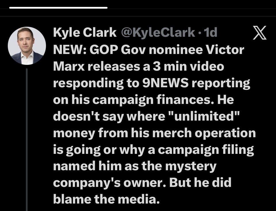 mrosazza's tweet photo. Meanwhile, back in the world of real election fraud;  Jena Griswold had 492 disclosure gaps in ActBlue donations on reports from April 1–Sept. 30, 2025, totaling about $61,371. Because she was Secretary of State, the complaint was sent to Weiser’s Department of Law and dismissed.   You can’t make this stuff up!   #copolitics #colorado