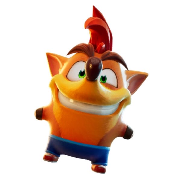 Cracked__JC's tweet photo. Ive definitely warmed up to how Crash looks in Fortnite but why does the new Crash sprite look way more accurate 😭

(At least in the face) https://t.co/TSlSny5esd