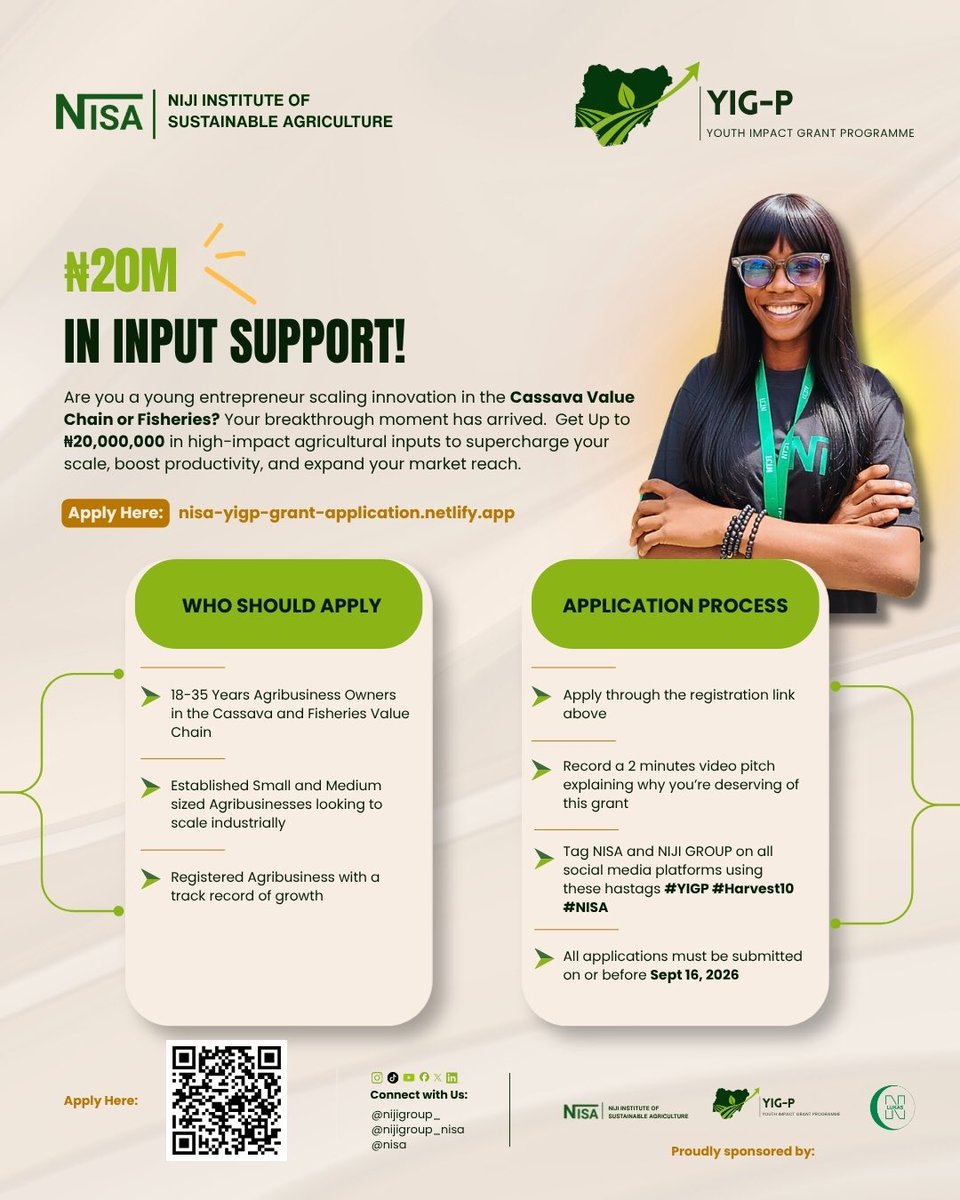 OyapTribe's tweet photo. Our entry for NIJI Institute of Sustainable Agriculture (NISA) @NijiGroup Input support grant for OYAP Cassava Processor Hub
We produce and process our vitamin A cassava prioritizing nutrition and food safety creating sustainable agriculture
#YIGP #NISA #havest10 https://t.co/JKjYvKMkpF