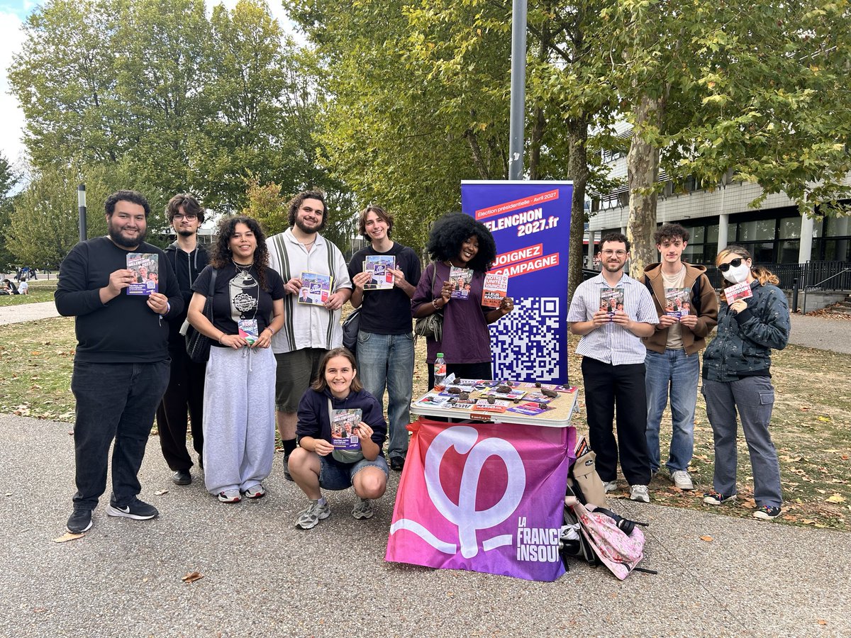 JeunesFI_Rouen's tweet photo. 🔥Mobilisé•es en force ce midi sur le campus de Mont-Saint-Aignan pour faire gagner Jean-Luc Mélenchon en 2027 ! 

👉Tu veux combattre l’extrême et droite faire gagner la gauche de rupture ? Envoie-nous un DM ! 

#Melenchon2027 https://t.co/uI0r9mNTWt