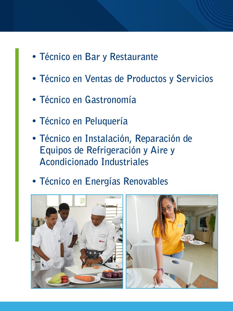 InfotepRD's tweet photo. ¡Atención, Azua! 👀 Tu futuro empieza aquí.

👉🏽 Desliza y conoce la oferta formativa disponible en nuestro Centro Tecnológico Sur.

¡No dejes pasar esta oportunidad!

#INFOTEP https://t.co/oHZNfuWsD8