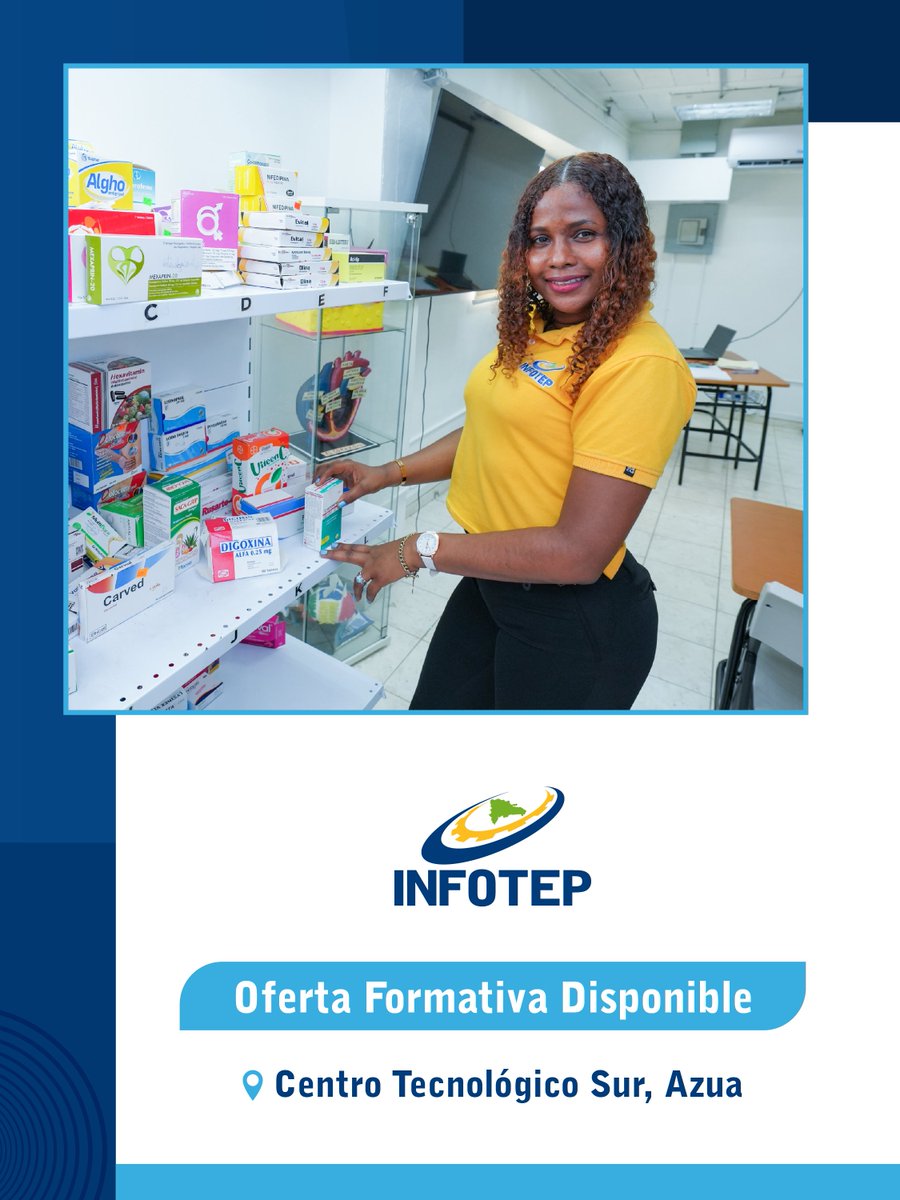 InfotepRD's tweet photo. ¡Atención, Azua! 👀 Tu futuro empieza aquí.

👉🏽 Desliza y conoce la oferta formativa disponible en nuestro Centro Tecnológico Sur.

¡No dejes pasar esta oportunidad!

#INFOTEP https://t.co/oHZNfuWsD8