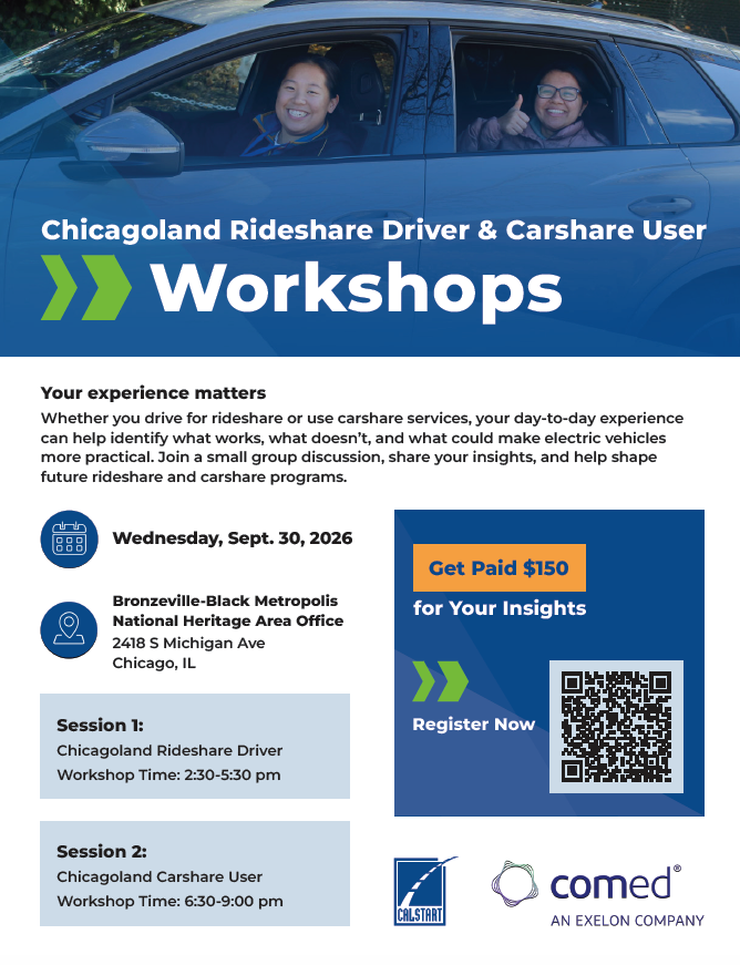 equiticity's tweet photo. 🚗 Chicagoland rideshare drivers &amp; carshare users: share your experience at Equiticity’s Sept. 30 workshops with ComEd + CALSTART. Participants receive $150 for their time. Space is limited—register now: https://t.co/bzqCIofYA1 https://t.co/tykTdbO1IV