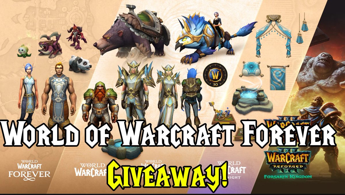 BigHeroSixy's tweet photo. Attention to all World of Warcraft Forever gamers. Thanks to Blizzard I've received a key for the Warcraft Forever Collection to give away. 

This collection will give you access to beta, cosmetics, as well as Warcraft III Reforged and its new expansion Forsaken Kingdom!

To Enter:  
💙Like this post
☑️Follow me
🔄Retweet
⚔️Tell me what you are most excited for in WoW Forever.

Giveaway ends on 9/22/2026. The winner will be selected at random!

I can't wait until WoW Forever releases on November 4th, 2026. Good luck to all!
#WoW_Partner