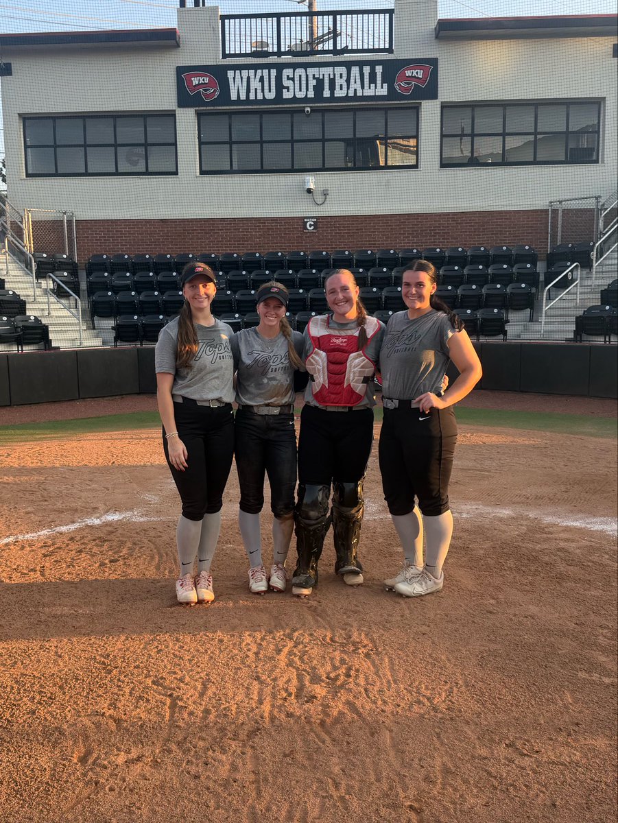 WKUSoftball's tweet photo. Tops Unlimited: Week 4‼️

Congrats to our winning team, pitcher, and hitter! https://t.co/R6bm3ZkVUC