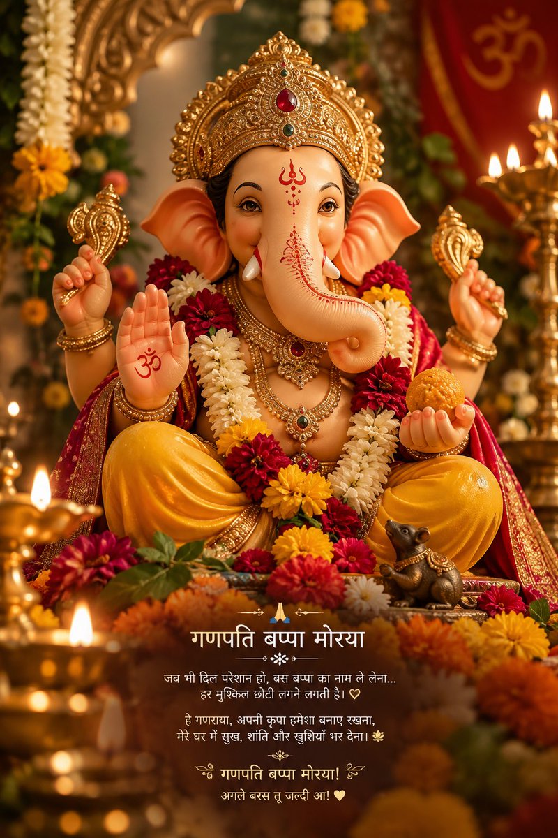 Venom_Hu_Main's tweet photo. हे गणराया, अपनी कृपा हमेशा बनाए रखना,
मेरे घर में सुख, शांति और खुशियाँ भर ���ेना। 🧿❤️

🌺 गणपति बप्पा मोरया! 🌺 https://t.co/NLfPWjqKv6