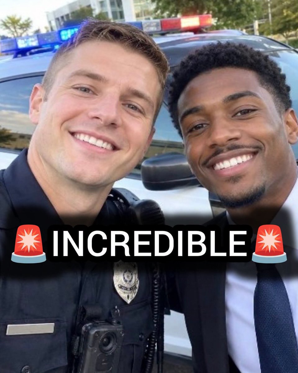 DOGEQEEN's tweet photo. INCREDIBLE: A police officer pulled over a young Black man near the university. His license had expired.

"Why are you driving on an expired license?" the officer asked.

The young man said softly, "I just lost my night job. What I have left is just enough for food, rent, and bills. I'm from out of state. I'm here alone for university. And I have a job interview this morning."

The officer could have followed the book and impounded the car. He didn't.

He parked his cruiser, helped the young man straighten his tie, got in the passenger seat, and drove him to the interview himself.

They walked in together. The officer apologized for them being late and explained why. They took a selfie. Wished him luck.

He got the job. And later, he got a temporary permit to drive until he could afford to renew his license.

That's what humanity looks like.