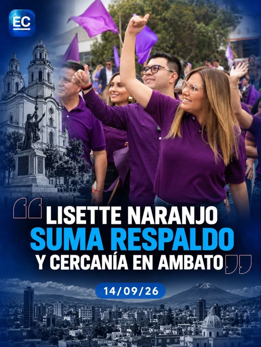 Elena_Gutizz's tweet photo. Con Lisette Naranjo y ADN Ecuador, Ambato puede recuperar su esencia trabajadora. Ya no más excusas ni promesas incumplidas de Diana Caiza y Luis Amoroso. https://t.co/ptMSk5ZwDz