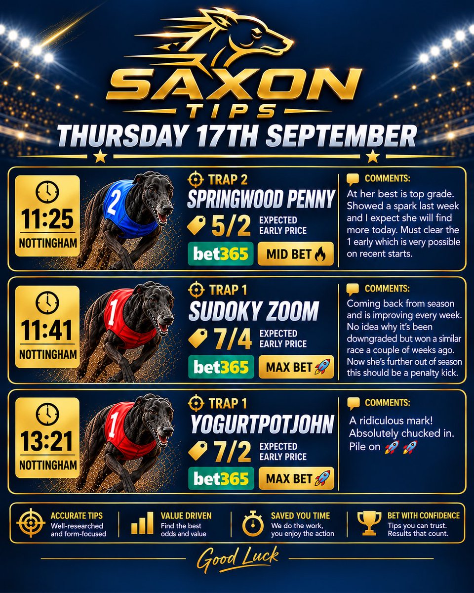 SaxonTips's tweet photo. Another big day incoming! https://t.co/yw8pNCkKvI