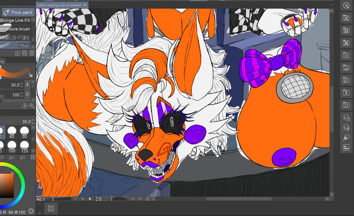 Nymthomaniac's tweet photo. little progress update :3

#fnaf #furry #lolbit #NSFW https://t.co/STYKgH65WC