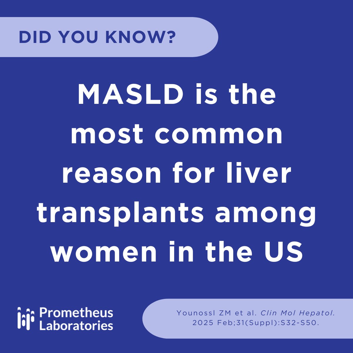 prometheuslab's tweet photo. 💡Did you know? A 2025 review in “Clinical and Molecular Hepatology” reports that metabolic dysfunction-associated steatohepatitis (MASH), the progressive form of metabolic dysfunction-associated steatotic liver disease (MASLD), is now the leading reason for liver transplantation among women in the United States.

🔗 Full text: https://t.co/jeoHyfNj2k

#LiverHealth #MASLD #MASH #MetabolicHealth #HealthcareEducation