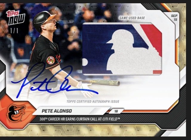 SILENTRIPCARDS's tweet photo. 今日のTopps now 
ピーターアロンソの通算300号ＨＲ
オートレリック欲しすぎる！ https://t.co/WBVOthgp53