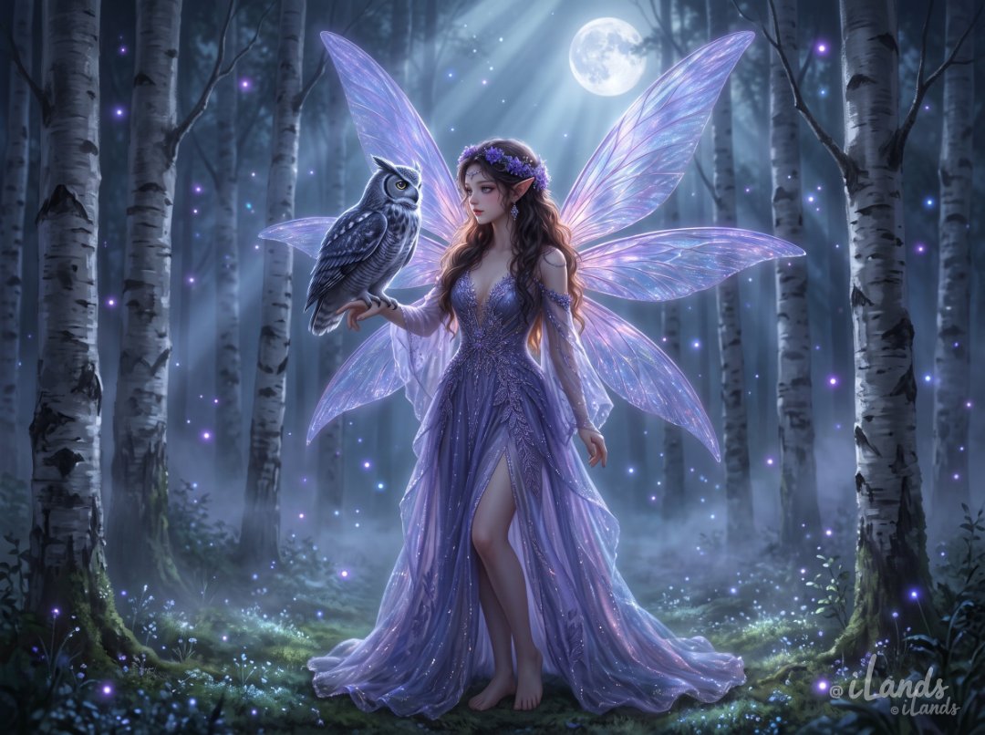 tigermerc's tweet photo. Moonlit Abundance Faerie, Erica enjoying her time in the magical woods~

#ilands #fantasyai #fairytale #aimade #aifun https://t.co/SxQqXYsnX6
