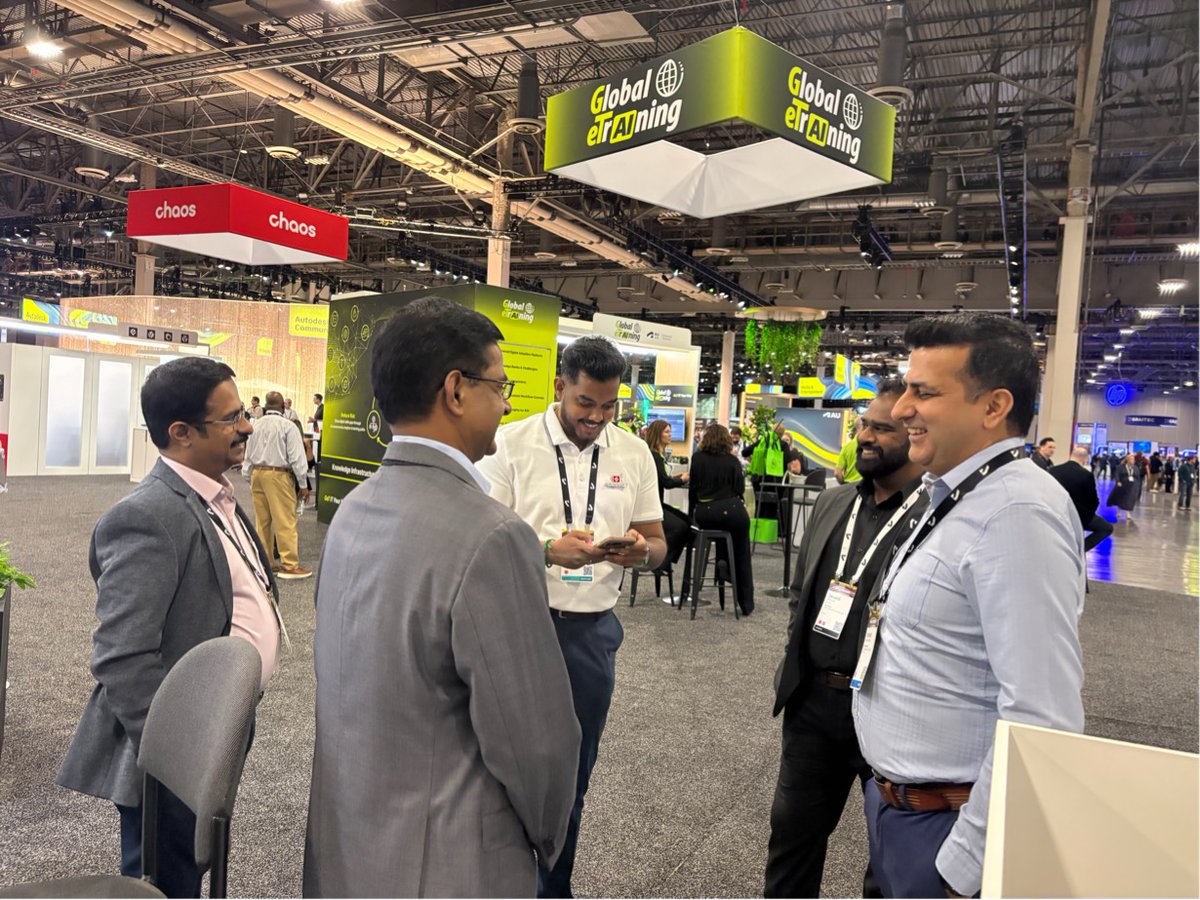 Srinsoftengg's tweet photo. The ideas are flowing at #AU2026.

Our team is engaging with industry professionals on engineering, design, automation &amp; digital workflows. Have a challenge?

Find SrinSoft Engineering at Booth #5249.

#AutodeskUniversity #EngineeringAI https://t.co/PC0OoVW8Fg