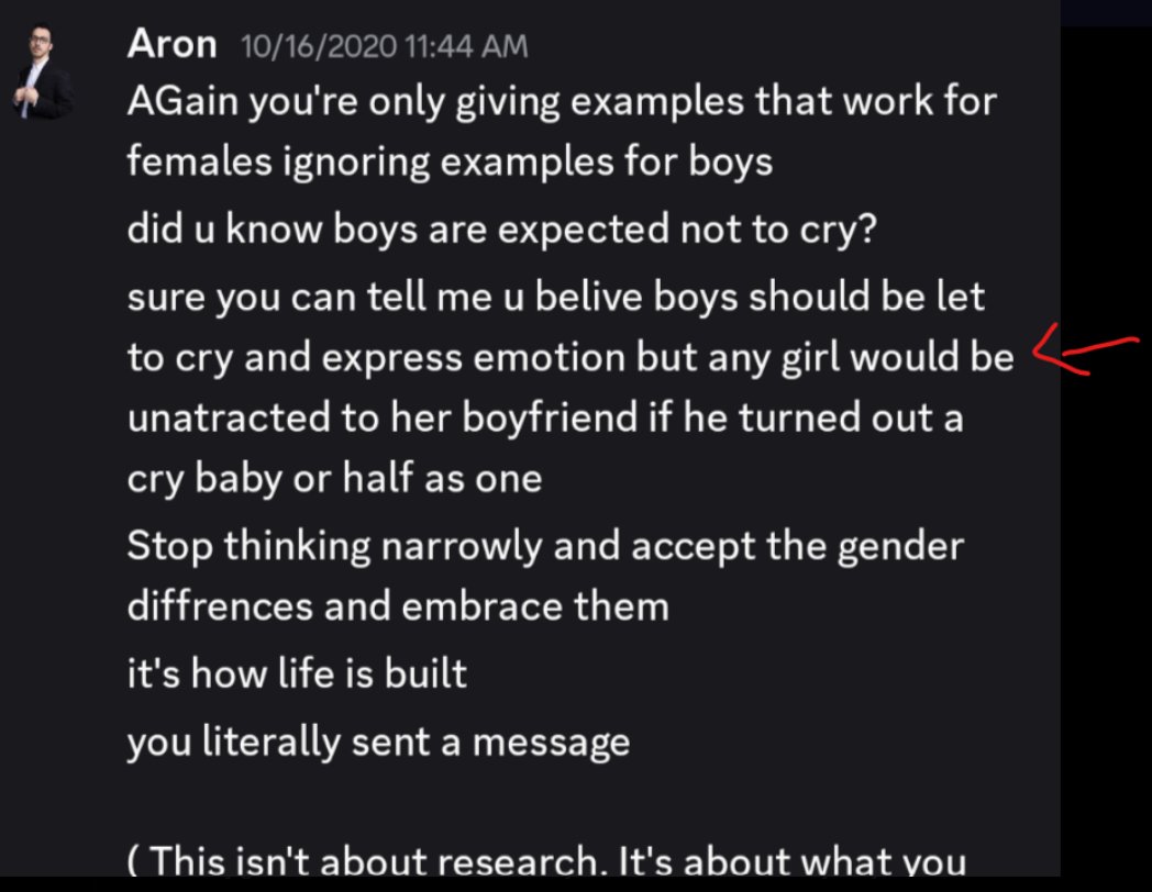ibehonkmimimi's tweet photo. @string_rays creating an alt just to stay anonymous but i just wanna say.. bro has def never had a gf LMAO

i cry to my girl every other day a-a-ron

he's trying so hard to put false equivalence between gender discrimination amongst men vs women, and the former is not even CLOSE to the latter https://t.co/xudvpVDPQn