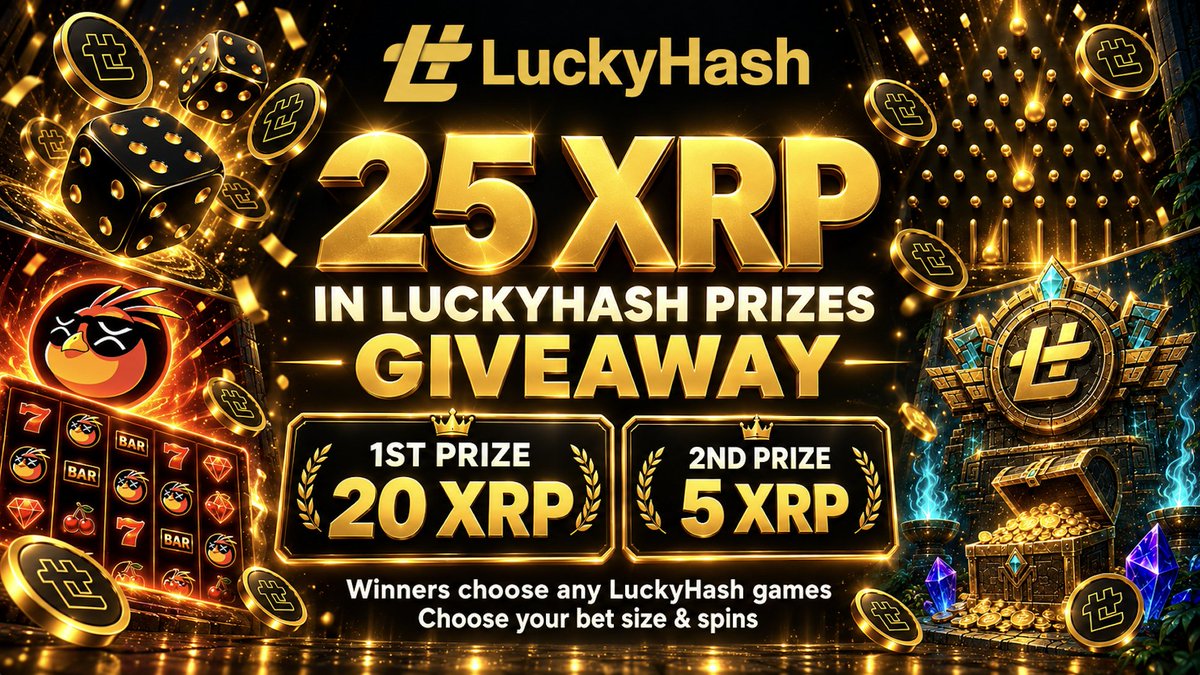 mxttsco's tweet photo. 🚀 25 XRP Giveaway 🚀

I'm giving away 25 $XRP in @LuckyHashWin prizes:

- 1st place: 20 XRP
- 2nd place: 5 XRP

Winners get to choose any combination of LuckyHash games, any amount of spins/bets & any bet size, up to the value of your prize.

To enter:

- Follow @LuckyHashWin + @mxttsco  
- Like + Repost
- Tag 2 crypto friends

Winners announced in 24 hours ⏳

I've also got 100 spins for 100 people on LuckyHash Wild Legends in the comments below 👇