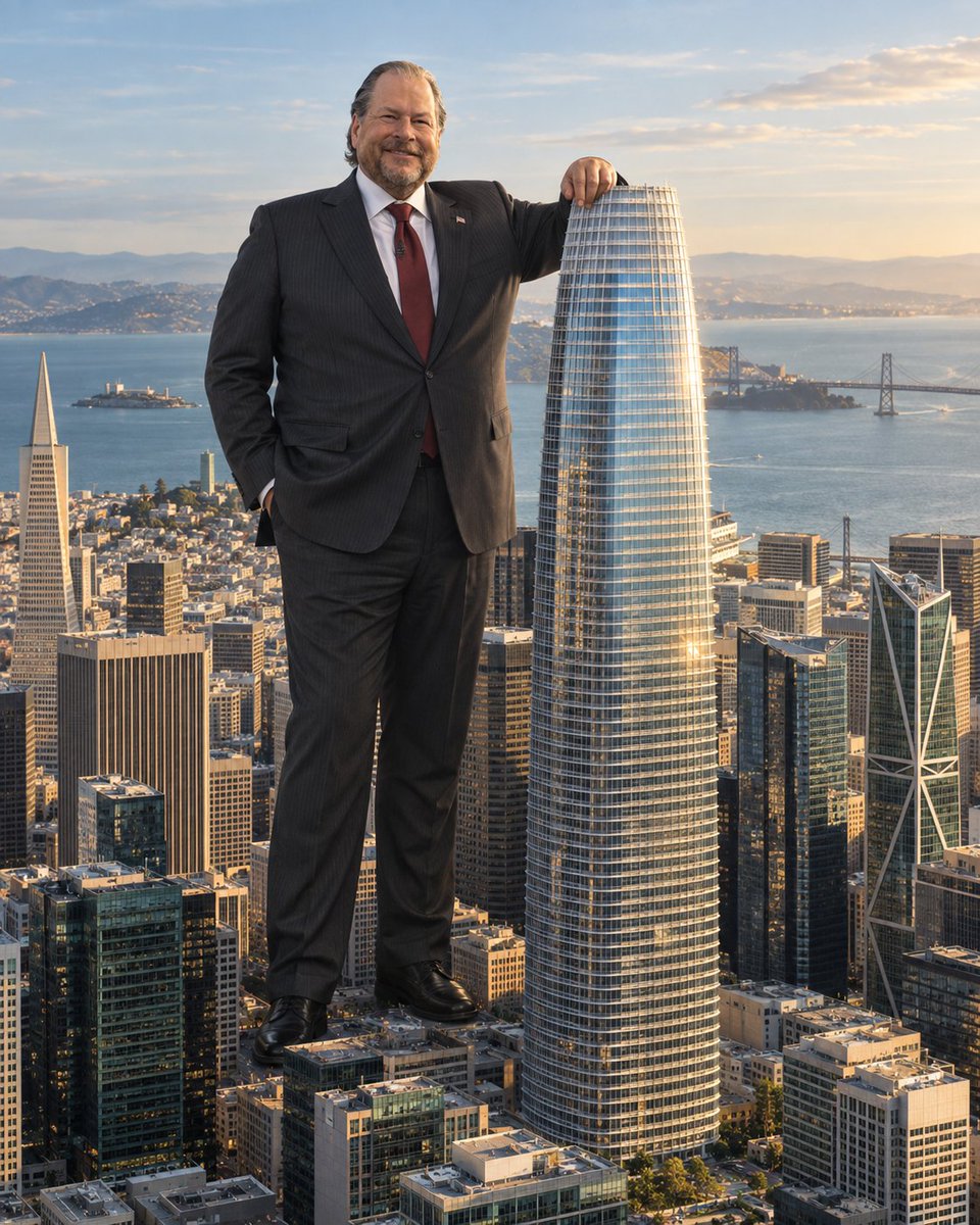 da_fant's tweet photo. TIL @benioff is taller than Salesforce Tower https://t.co/9bPbq10bn6