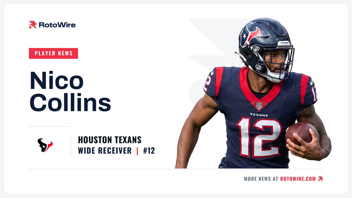 RotoWireNFL's tweet photo. Nico Collins will undergo tests to determine the extent of the hamstring injury that limited him at Wednesday's practice.

Via @AaronWilson_NFL https://t.co/yX4YQJY464
