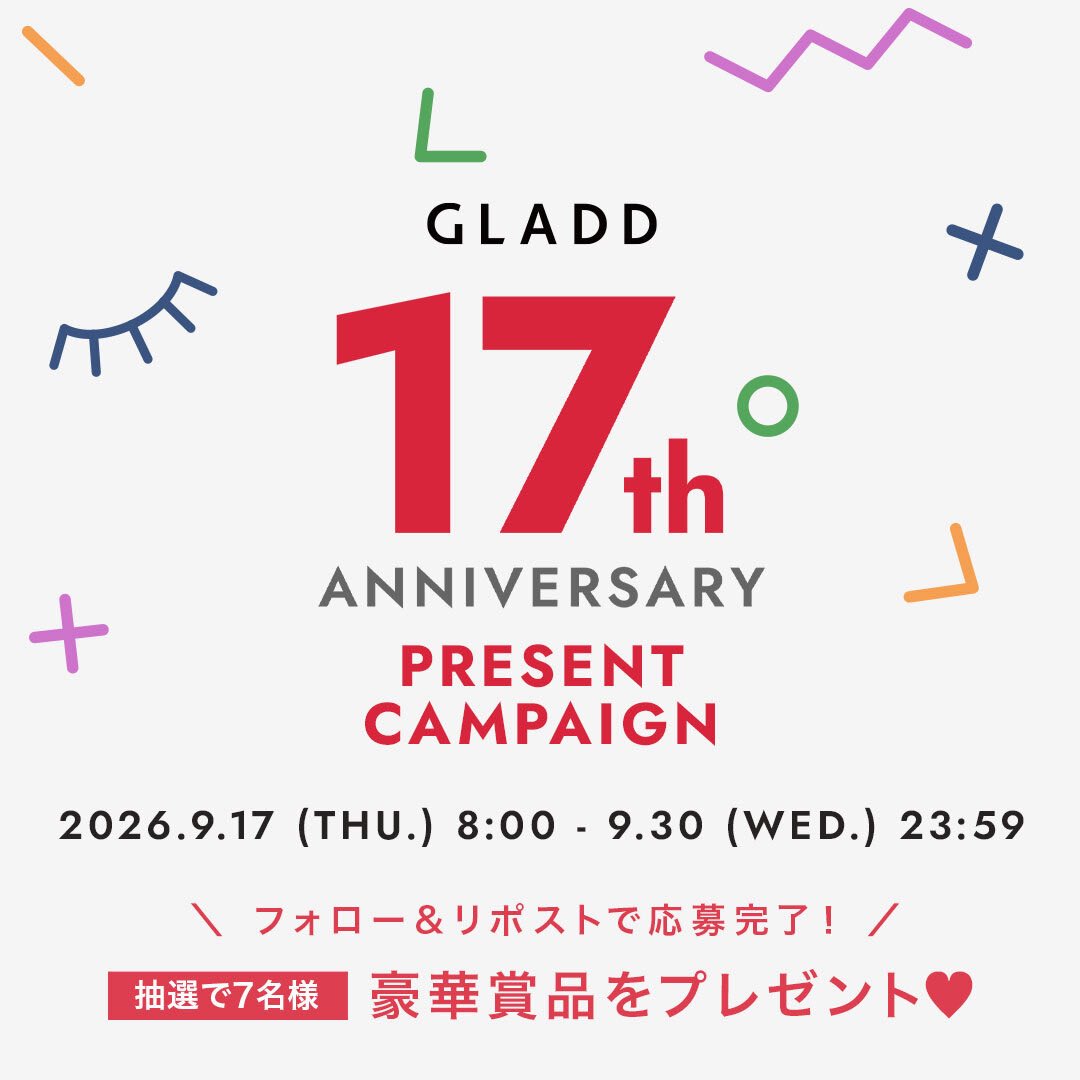 gladdjp's tweet photo. ✦・┈┈┈┈┈┈┈┈ ・✦
#GLADD 17th ANNIVERSARY
      みんなの「いいな」
#プレゼントキャンペーン🎁
✦・┈┈┈┈┈┈┈┈ ・✦

＼フォロー＆リポストで応募完了🌟／
GLADDスタッフセレクト豪華商品が
抽選で【7名様】に当たる！

▼詳細はツリーをチェック！👀 https://t.co/K9Jm2WFenS