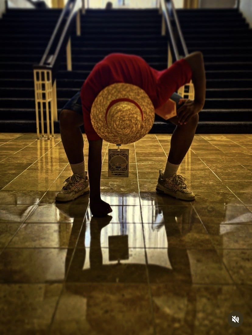 YaBoyKeshaun's tweet photo. second gear pose! #cosplay #luffy #ONEPIECE〜 https://t.co/AV8zzO5Un3