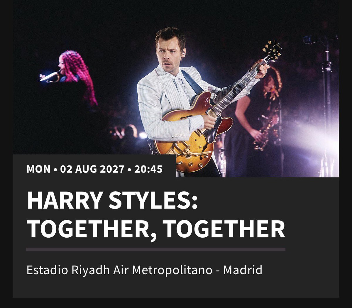 ellhie22's tweet photo. sophie got us tickets for harry styles in madrid today. can’t wait for our reunion due to her traveling to be in spain how epic.

this is really who’s going tho https://t.co/uM8UPrirvJ