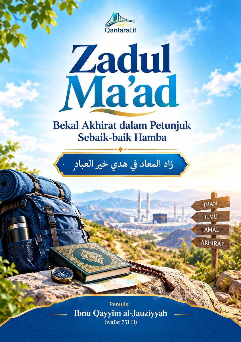 abid_hadlori's tweet photo. QantaraLit Seri Ke-620/624
Zadul Ma’ad 01/05
Bekal Akhirat dalam Petunjuk Sebaik-baik Hamba
زاد المعاد في هَدي خير العباد
Penulis: Ibnu Qayyim al-Jauziyyah (wafat 751 H)
https://t.co/FwHmTyok30 https://t.co/epSThROAoW