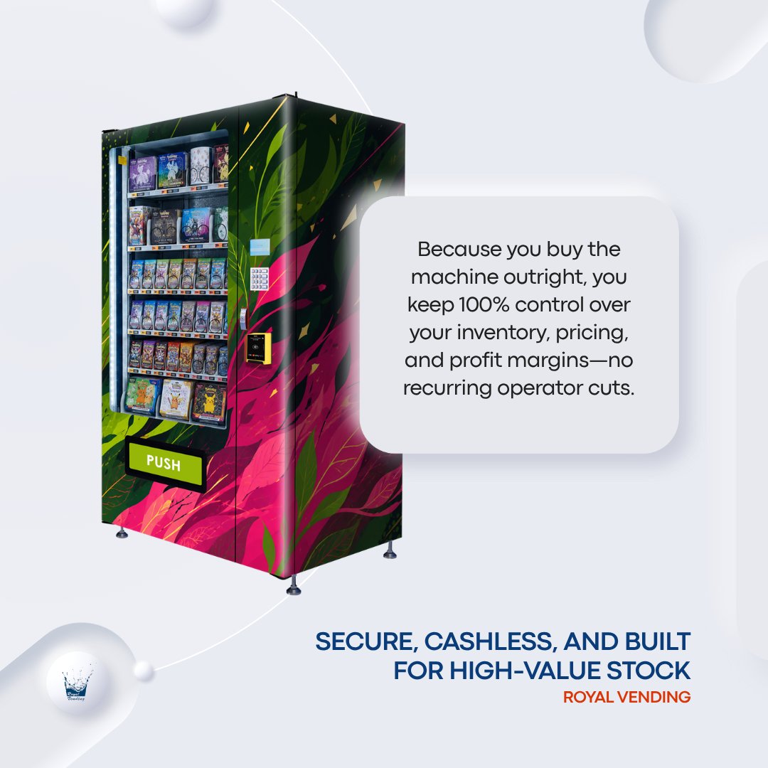 royalvendinganz's tweet photo. Secure, cashless, and built for high-value stock. 🔒
Reach out today to find the perfect fit for your space!
📩 info@royalvending.com.au
☎️ 1300 513 668
🔗https://t.co/71KXMnl1Ru
#TCGVending #CardVending #TradingCard #VendingMachineAustralia #GameStore #BoosterPacks #RoyalVending https://t.co/ioJ9S4rjfv