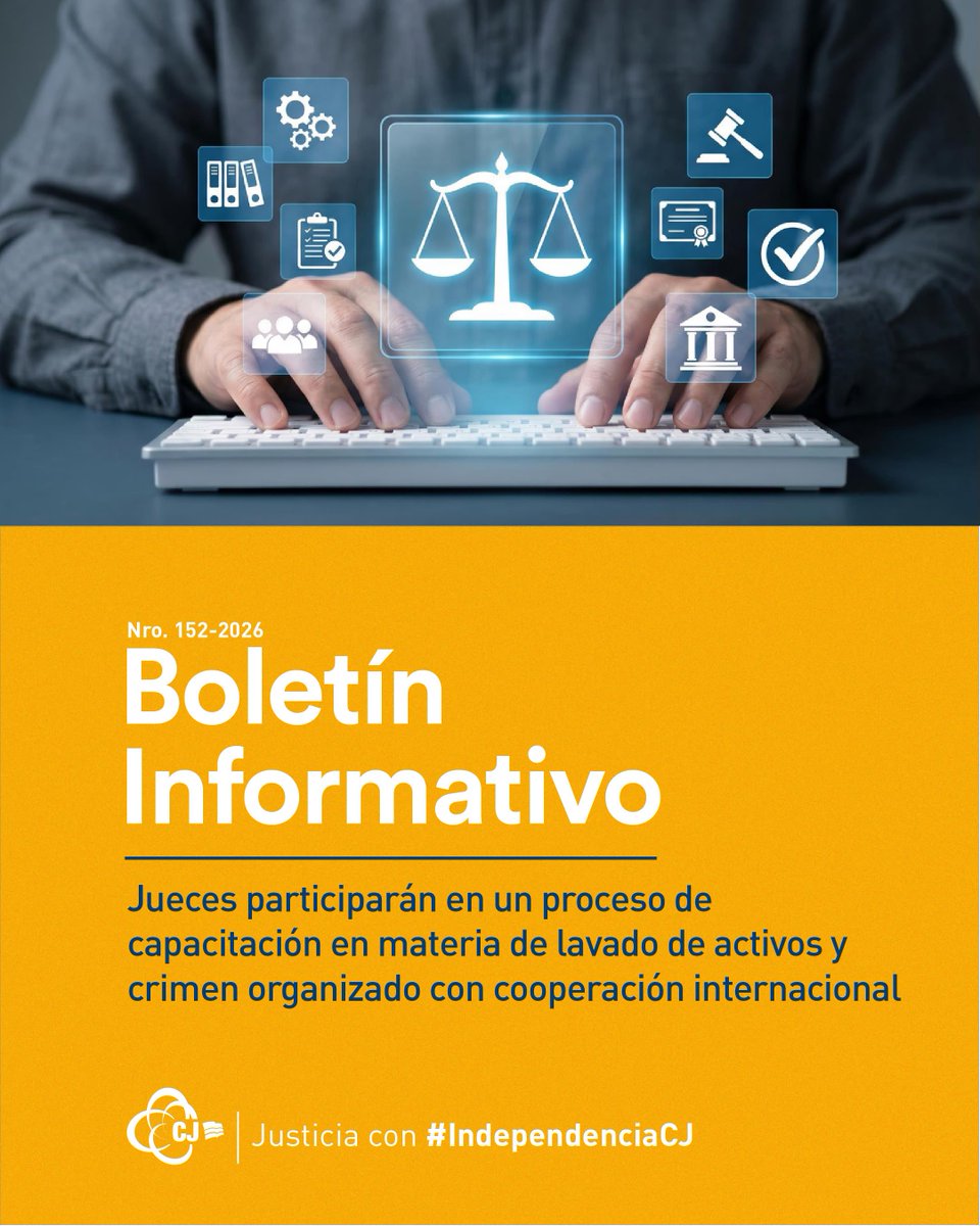 CJudicaturaEc's tweet photo. 📰 | #BoletínCJ

El Pleno del Consejo de la Judicatura autorizó la participación de 25 jueces de Pichincha en jornadas técnicas de especialización sobre lavado de activos y crimen organizado, que se desarrollarán del 21 al 25 de septiembre en Quito.

Esta capacitación permitirá actualizar conocimientos en análisis patrimonial, juzgamiento de estructuras criminales y valoración probatoria en macrocausas complejas.

🔗 Conoce más: https://t.co/T1DcVIv3c8

#JusticiaConIndependenciaCJ ⚖️