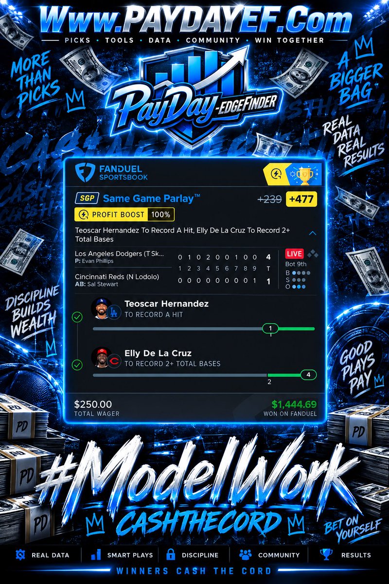 CashMeOutt716's tweet photo. GANG, I need y’all’s feedback! 💯 My model is FREE until September 29th. Check it out and tell me what you like, what needs fixing, and what’s missing. I’m building this for y’all! 🙌

🚨 DON’T SIGN IN — JUST HIT DASHBOARD!
👉 https://t.co/zLgyzO6VsB

Drop your feedback below 👇 #Gambling𝕏 #NFLPredictions #MLB
