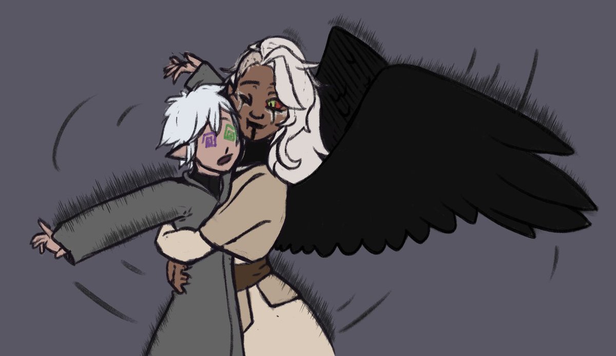 GirlofCrows's tweet photo. Doodle.
Literally Marrow's favorite person. She tends to interrupt what he is doing to show him affection. https://t.co/Zv49YMKIaP