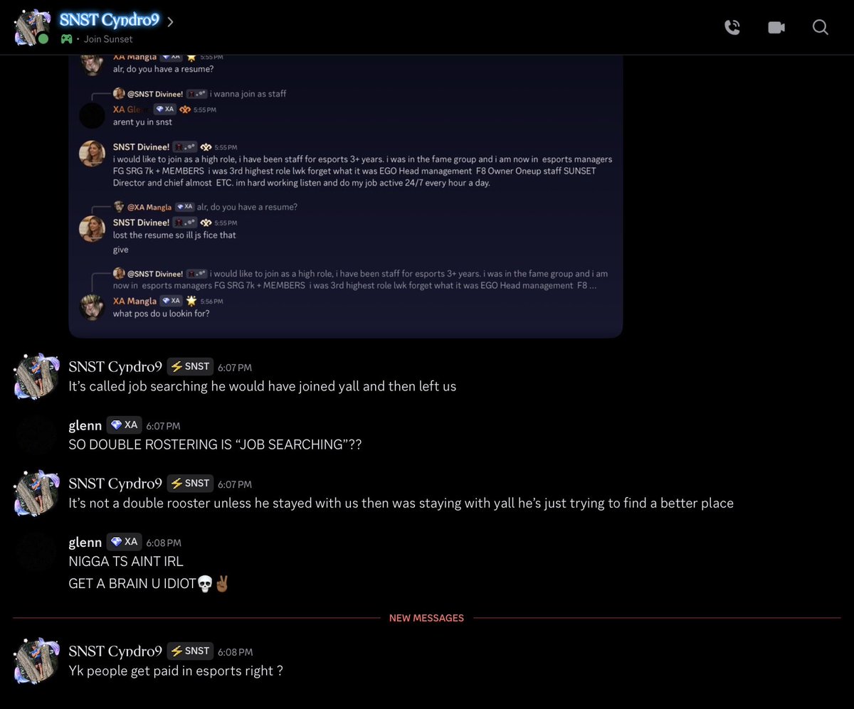 glennmgmt's tweet photo. oh hell no.. cz why tf r u letting ts slide yu bitchass hoe 😭✌🏾 cz i caught his ass tryna double roster and yu gave him his roles and yu let his ass apologize bitch please 😭🫩 https://t.co/w4htCUGnoy